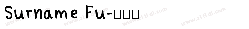 Surname Fu字体转换